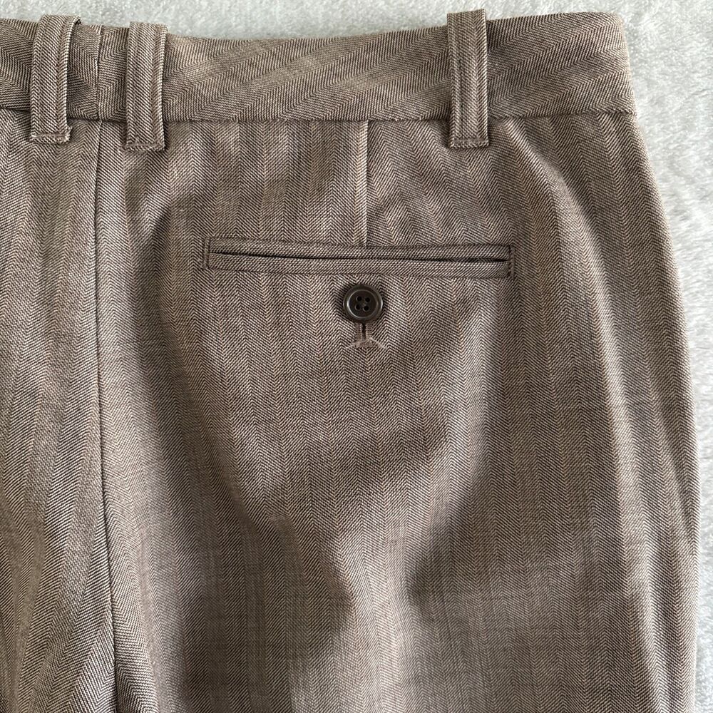 Y2K Gap Women’s Dress Pants Low Rise Plaid Office Size 6 Brown Straight Leg Chic - Picture 12 of 16